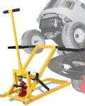 Hydraulic Mower Lift, 26-1/2" Lift Height, Lawn Tractor Lift Jack, Welded Solid Steel, Mower Lift 500 lb Load Capacity for Riding Tractors and Zero Turn Mowers Blade Repair, Maintenance, Cleaning