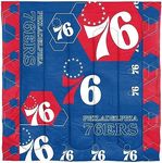 Northwest The Company NBA Philadelphia 76ers Comforter and Sham Set, Full/Queen, Hexagon