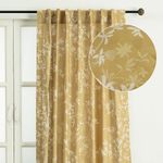 Maison d' Hermine 100% Cotton Curtain - 50"x84" Decorative Curtain - Aesthetic Curtains for Farmhouse, Kitchen & Bedroom - with a Rod Pocket Loop - Dark Beige - Louxor Color - 1 Panel