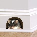 60 Second Makeover Limited Full Colour Mouse in a Hole Wall Sticker Decal Cute Hame D?cor Quirky Mural