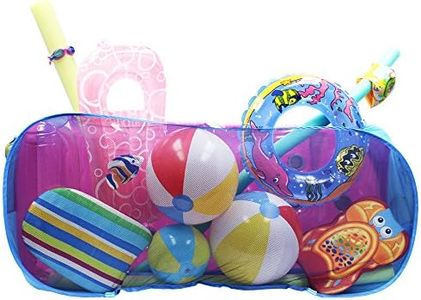 POOL BLASTER Water Tech Pool Pouch – Versatile Pool Storage for Floats, Balls, Inflatable Toys, Patio Accessories - Heavy Duty Reinforced Attaches to Pool Side, Fence or Free Standing