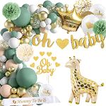 106pcs Oh Baby Green Balloon Kit,Sage Green Baby Shower Decorations Bridal Shower Baptism Decor Olive Woodland Balloons Garland Arch Kit for Girl Boy Birthday Party.Baby & Bridal Shower Decorations