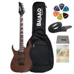 Ibanez GRG121DXLWNF GIO Series Left Handed Electric Guitar with Polishing Cloth, Strap, Picks & E-Book - Brown