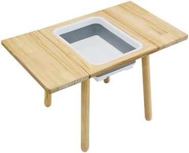 TTSZNB Wooden Sensory Table for Toddlers 1-3, with a Flip-Adjustable Desktop, Kids Table with Storage Bins, A Festive Gift Suitable for Both Boys and Girls