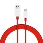 RSC POWER+ WARP/Dash Charging Type C Charger Cable Compatible for One Plus 8T /8 /8pro /7 Pro / 7T / 7T Pro Nord and Dash Charge for One Plus 3 / 3T / 5 / 5T / 6 / 6T / 7 (1 M, Red)