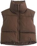 KEOMUD Women's Winter Crop Vest Lig