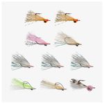 RIO Products Bonefish Fly Assortment, Saltwater Fly Fishing Flies for Beaches and Flats, Multiple Sizes and Colors, 10 Piece Kit