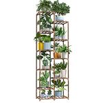 cfmour Plant Stand Indoor Outdoor, 60''/170cm Tall Wooden Plant Shelf 11 Tier Flower Stand Garden Shelves Display Rack Holder, Multiple Tiered Wood Large Planter For Balcony Living Room Corner Window