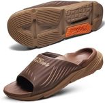 PCSsole High Arch Support Orthotic Sandals – Open Toe Recovery Slides with Deep Heel Cup & Metatarsal Pad – Shock Absorption Cushion & Non-Slip Rubber Sole for Plantar Fasciitis Comfort, Flat Feet & Heel Pain Relief