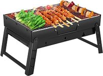 Newthinking Small Folding BBQ Grill, Portable Small Charcoal Grill for Camping Travel Outdoor Picnic, 13.8x10.6x2.7 inch