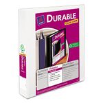 Avery Durable View 3 Ring Binder, 1.5 Inch, Slant D Rings, White, 2 Pockets, 375 Sheet Capacity, PVC Free (17022)