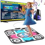 BEBAPOW USB Dance Mat for PC/Computer, Upgraded Dance Pad for Exercise & Fitness with Dancing Game Software, Compatiable with Win7/ Win10/ Win11, 7 Difficulty Levels for Kids/Adults (Pattern-2)