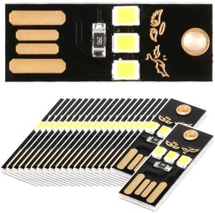 JESSINIE 20pcs Super Mini USB Light Ultra Slim, Bright Flexible LED Light for Laptop, Keyboard, Reading, Travel, Camping Accessories