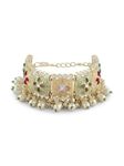 ZAVERI PEARLS Multi Colour Enamel Kundan & Beads Ethnic Bracelet For Women-ZPFK16769