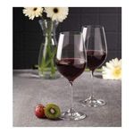 Ash & Roh Wine Glass Style Crystal Bordeaux Wine Glasses Red Wine Glasses Lead-Free Premium Crystal Clear Glass (Pack Of 6), 300 ML