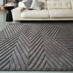 PRISTINE IMPERIAL Modern Woolen Carpet Size 12x16 Feet (360x490 cm) Color H2 Dark Grey