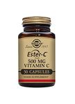 Solgar Ester-C Plus 500 mg Vitamin C Vegetable Capsules - Pack of 50 - Immune System Support - Ideal for Sensitive Stomachs - Vegan, Gluten Free