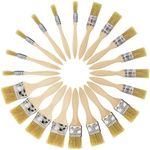 US Art Supply 20 Pack of Assorted Size Paint and Chip Paint Brushes for Paint Stains Varnishes Glues and Gesso