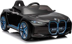Kids Republic 12V Ride-on Car for Kids: BMW I4 Inspired Electric Vehicle for Kids 37-95 Months - Battery Powered with Remote Control, LED Lights, and Music - Ideal for Boys and Girls (Black)
