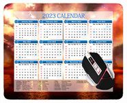 2021 Calendar Mouse Pad Palm Ocean Beach Tropical Non-Slip Keyboard Mouse Mat