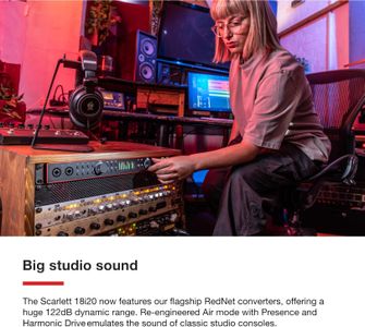 Focusrite Scarlett 18i20 4th Gen USB Audio Interface – 18-In/20-Out