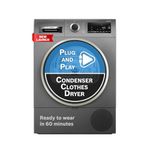 Bosch 9 kg Front Load Fully-Automatic Heat Pump Tumble Dryer, 100% Drying, 5 Drying Options, Reduces 99.9% Allergens, Ready-to-Wear, Cast Iron Grey, WQG2420RIN (2026 Model)
