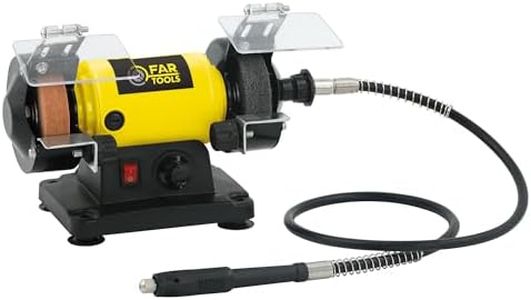 Fartools Mini touret à meuler 120 W Ø75mm, vitesse variable 0-9900tr/min, polyvalent: meule, brosse à polir et flexible connecté à l'arbre