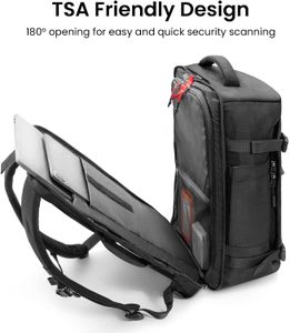 tomtoc 40L Travel Backpack – TSA Friendly Carry-On, Water-Resistant, Fits 17.3" Laptop
