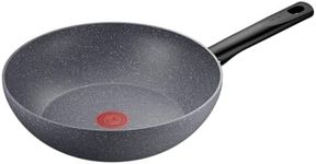 Tefal Natural On Induction G2801902 28 cm Non-Stick Wok Pan, Exclusive, Lavinia Grey