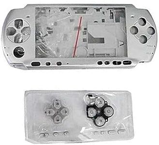 OSTENT Full Housing Shell Faceplate Case Repair Replacement for Sony PSP 3000 Console Color Silver