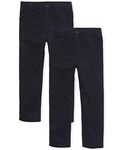 The Children's Place Boys' Stretch Chino Pants, New Navy 2-Pack, 20 Husky (Pack of 2)