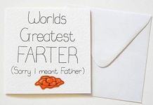 Fathers Day Card World's Best Farter (sorry I meant Father) Funny Birthday, Father's Day, Thank You, Card