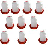 TM&W- 6 LTR Chicken Feeder with Feed Adjustment Mechanism, 6 LTR Pack of 10 Pcs