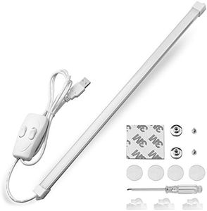 Qooltek Portable USB 60LED 7W Reading Strips Craft Light Eye-Care LED Desk Reading Lamp with Cool and Warm White Color Light Great for Craft Table Pianos Reading Work TablesDJ's Music Stands
