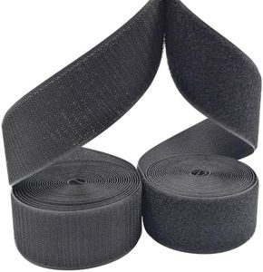 Sew on Hook and Loop Tape, 5CM x 5M Non-Adhesive Back Nylon Fabric Fastener, Heavy Duty Non Adhesive Fabric Tape for Crafts DIY and Sewing Projects Around Home and Office