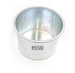 Prime Bakers and Moulders Small Round Aluminum Baking Cake Pan/Mould For Oven (4 Inch), Silver