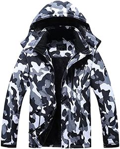 Pooluly Men's Ski Jacket Warm Winter Waterproof Windbreaker Hooded Raincoat Snowboarding Jackets