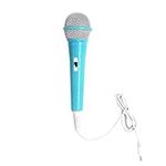 EKDJKK Wired Microphone, Portable Wired Dynamic Microphone 3.5mm Jack Lightweight No Battery Singing Mechine Home Wired Handheld Microphone for Kids (Blue)