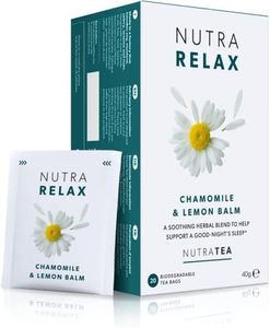 NUTRARELAX - Night Time Tea | Sleep Tea | Calm Tea - Includes Chamomile, Passionflower & Lemon Balm - 20 Enveloped Tea Bags - by Nutra Tea - Herbal Tea