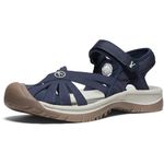 KEEN Women's Rose Casual Closed Toe Slipper, Navy/Navy, 8