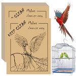 RUENXG Bird Cage Liners Cage 50 PCS Bird cage Liner Paper Disposable Cage Paper Liners Precut Absorbent Cushion Pad Mat Parrot Cage Sandpapers Cushion Pad Pet Bedding Accessories -19.6x15.6in