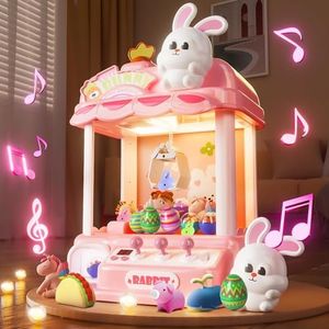 Skirfy Claw Machine for Kids Adults, Claw Machine Toys, Electronic Claw Game Machine for Party Birthday Gifts with Surprise Eggs Fillers and Glowing Bunny Inside