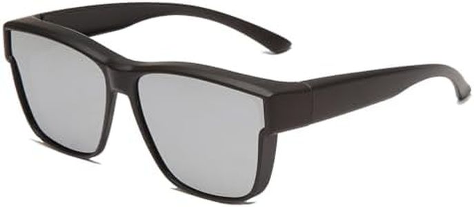 Long Keeper Polarized Wear Over Glasses Sunglasses Women Men Fit Over Glasses Sunglasses Wrap Around Eyewear Glasses for Driving Running Outdoor