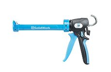 SolidWork Professional Hand Caulk Gun with Switchable Thrust Ratio 12:1 & 24:1 | Silicone Gun Caulking Tool 310 ml for All Sealant | Impact Resistant Soft Grip Patented 360 Rotation Caulking Gun