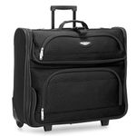 Travel Select Amsterdam Rolling Garment Bag Wheeled Luggage Case, Black (23-Inch)