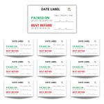 Sidhways Pack of 200 Date Labels (2 x 1.1 inch) - Expiry Date or Best Before Date - Useful for Food Items for Home and Restaurant, documents Tracking, Baby Products,Medicine or Maintenance