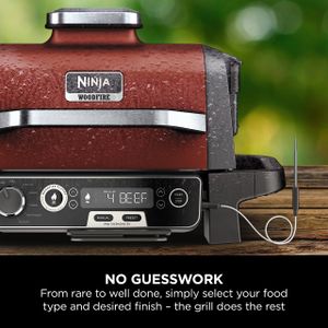 Ninja Woodfire Electric Grill, Red – Outdoor BBQ & Smoker