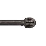 Lavish Home 1-Inch Curtain Rod (Black), Steel