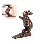 WEMPOLU Cast Iron Bunny Door Stop Wedge, Cute Rabbit Door Stopper for Bottom of Door, 2.49 Lbs