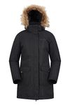 Mountain Warehouse Tarka Womens Jacket - Long, Padded Winter Jacket Black 8
